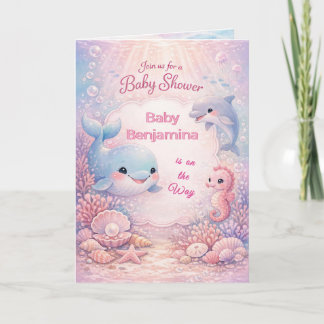 Pastelkleurige onder de zee baby shower meisje oce