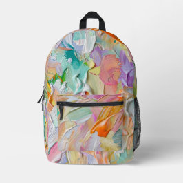 PASTELKLEURIGE PENSEELSTREKEN ZIEN ER ABSTRACT UIT BEDRUKTE RUGZAK