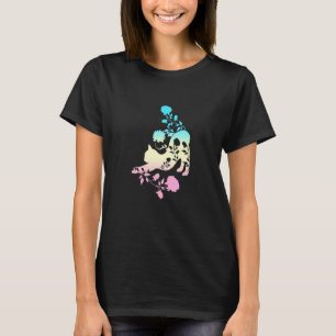 Pastelkleurige Rekkende Kat Met Rozen Kitten T-shirt