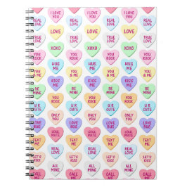 PASTELKLEURIGE VALENTIJN CONVERSATIE HARTEN NOTITIEBOEK