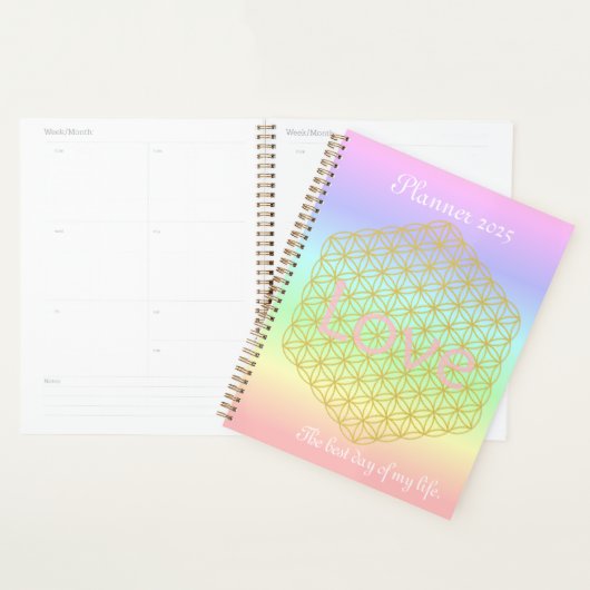 Pastell Mandala Love Gold planner (Display)