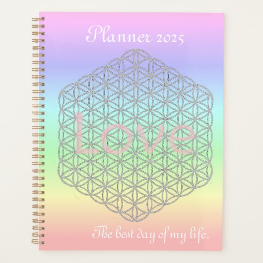 Pastell Mandala Love Silver planner (Voorkant)