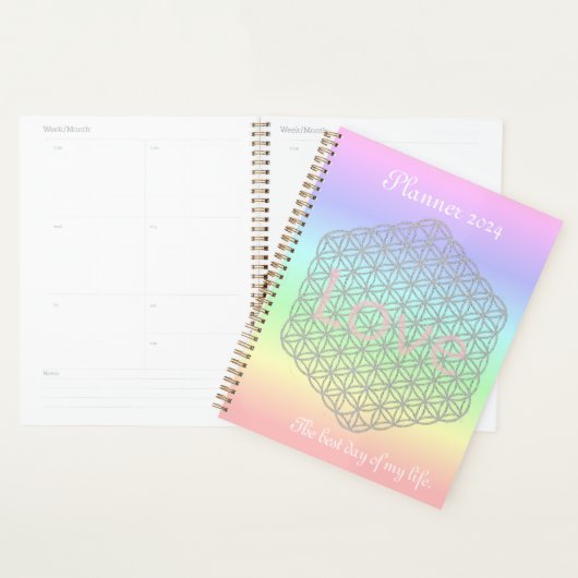 Pastell Mandala Love Silver planner (Display)