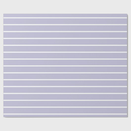 Pastellavendel White Stripe Wrapping Paper Cadeaupapier (Vlak)