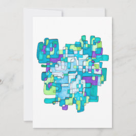 Pastellfarbene Endlose Quadratische Gelassenheit Kaart