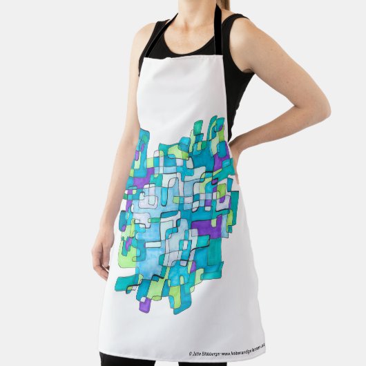 Pastellfarbene Endlose Quadratische Gelassenheit  Schort (Insitu)