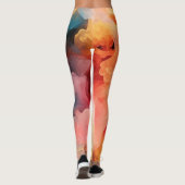 pastelmarmerpatroon leggings (Achterkant)