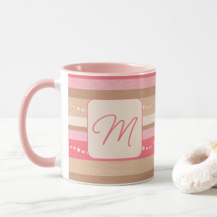 Pastelmonogram en -strips mok
