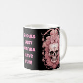 Pasteloween Pastel Goth Crâne Halloween Mug (Devant droit)