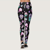 pastelpatroon donker leggings (Achterkant)