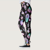 pastelpatroon donker leggings (Links)
