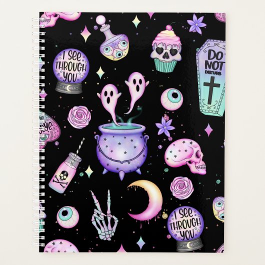 pastelpatroon donker planner (Voorkant)