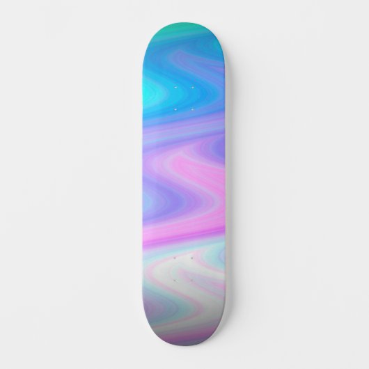 Pastelpauw golven skateboard (Voorkant)