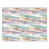 Pastelpenseelstreek & Goud Geometrisch Abstract Tafelkleed (Voorkant (Horizontaal))