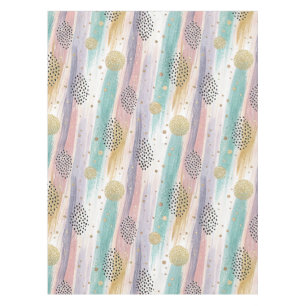 Pastelpenseelstreek & Goud Geometrisch Abstract Tafelkleed