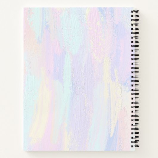 Pastelpenseelstreken Notitieboek (Achterkant)