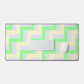 Pastelrechthoeken Patroon Witte stippellijnen Bureaumat (Keyboard & Muis)