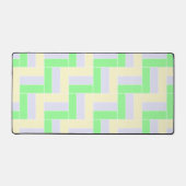 Pastelrechthoeken Patroon Witte stippellijnen Bureaumat (Voorkant)