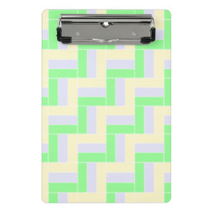 Pastelrechthoeken Patroon Witte stippellijnen Mini Klembord