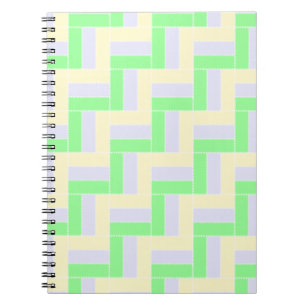 Pastelrechthoeken Patroon Witte stippellijnen Notitieboek