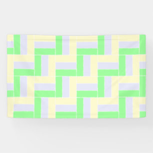 Pastelrechthoeken Patroon Witte stippellijnen Spandoek