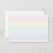 Pastelregenboog gestreepte platte Kaart met punten (Voorkant / Achterkant)