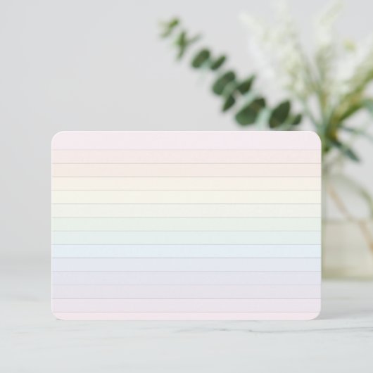 Pastelregenboog gestreepte platte Kaart met punten (Staand voorkant)
