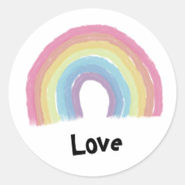Pastelregenboog Ronde Sticker
