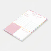 Pastelregenboog to-do lijst planner post-it® notes (Schuin)