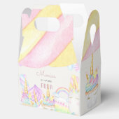 Pastelregenboogachtige waterverf eenhoorn zoete ve bedankdoosjes (Geopend)