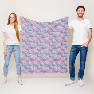 pastelregenboogbont fleece deken