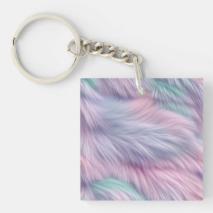 pastelregenboogbont sleutelhanger