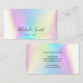 pastelregenboogfaux iriscentie visitekaartje (Voorkant / Achterkant)