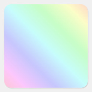 Pastelregenbooggekleurde strepen vierkante sticker