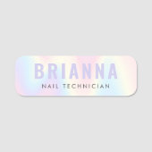 Pastelregenbooglicht paarse moderne spa naamplaatje (Voorkant)