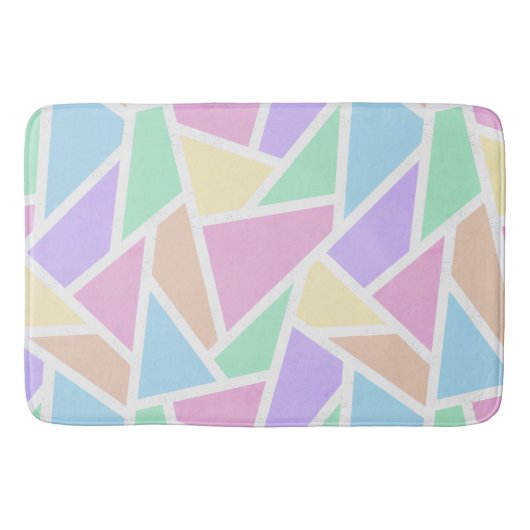 Pastelregenboogmozaïekpatroon Badmat (Voorkant)