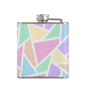 Pastelregenboogmozaïekpatroon Heupfles (Achterkant)