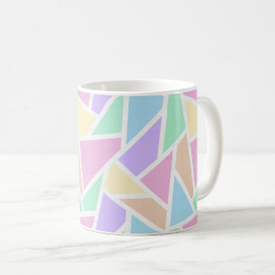 Pastelregenboogmozaïekpatroon Koffiemok