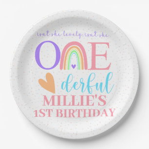 Pastelregenboogpapier Borden & schalen Papieren Bordje