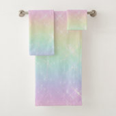 Pastelregenboogsprankelpatroon Bad Handdoek (Insitu)