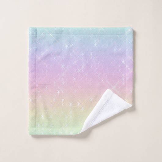 Pastelregenboogsprankelpatroon Bad Handdoek (Wasdoekje)