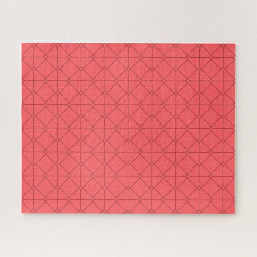 Pastelrood, koel, trendy, decoratieve illustratie legpuzzel (Horizontaal)