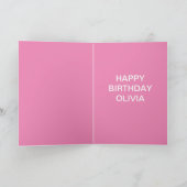 Pastelroze aangepaste foto – gepersonaliseerde gro kaart (Binnen)