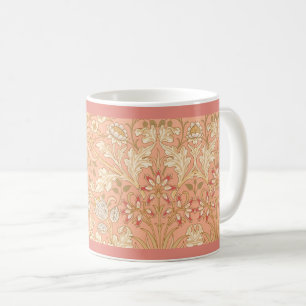 Pastelroze decoratieve bloemen koffiemok