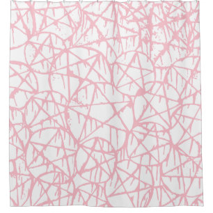 pastelroze druipende pentagram grunge punk douchegordijn