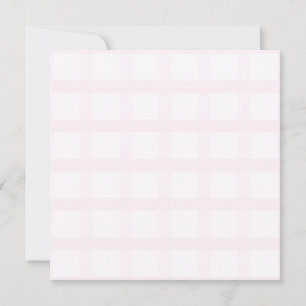 Pastelroze en roze kwartsroze gingham-patroon kaart