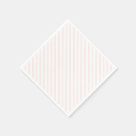 Pastelroze en witte streep servet (Hoek)