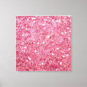 pastelroze glitter canvas afdruk (Voorkant)