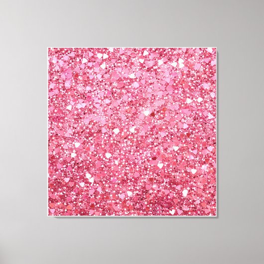 pastelroze glitter canvas afdruk (Voorkant)