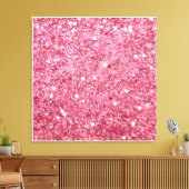 pastelroze glitter canvas afdruk (Insitu (Woonkamer))